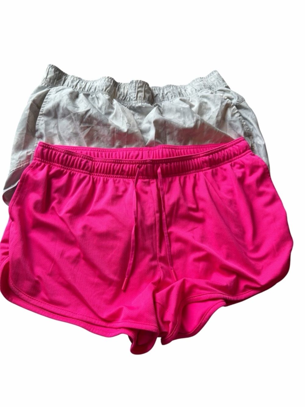 Athletic Works Women's Athletic Shorts in Hot Pink and White & Gray